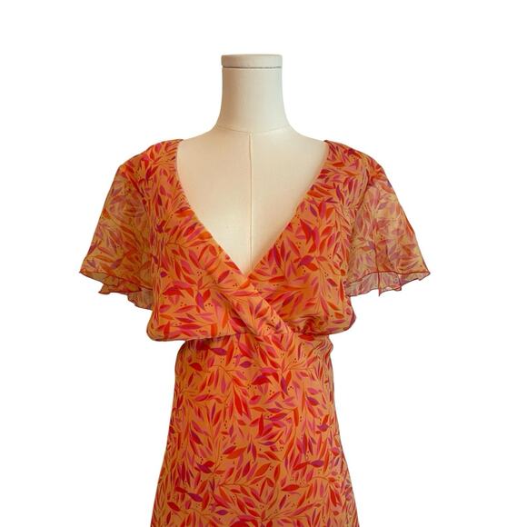 Johnathan Martin Woman Dress Size 24W Babydoll Floral Fairy Flowy Ruffle Midi - Picture 2 of 9